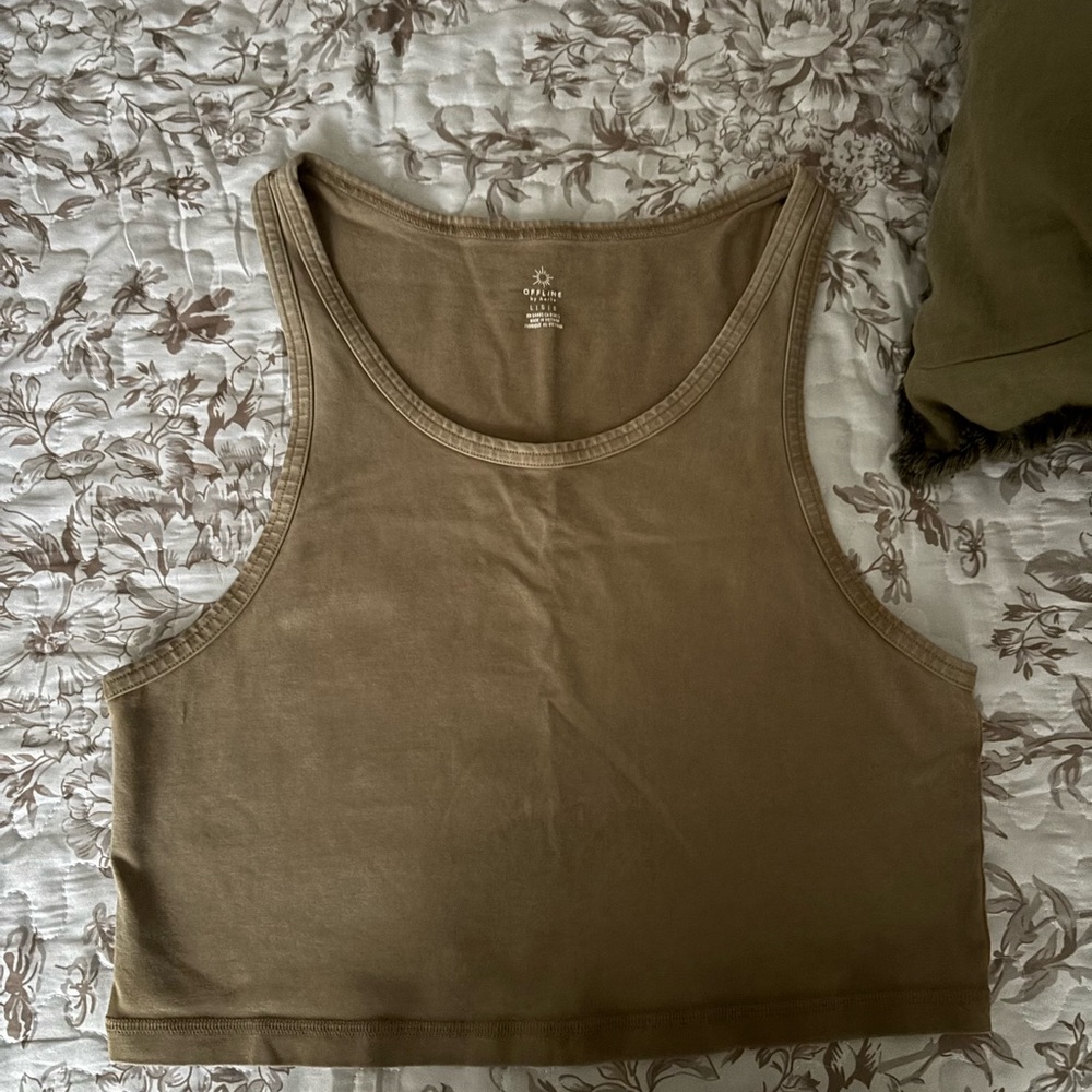 Women's Tan Sleeveless Top
